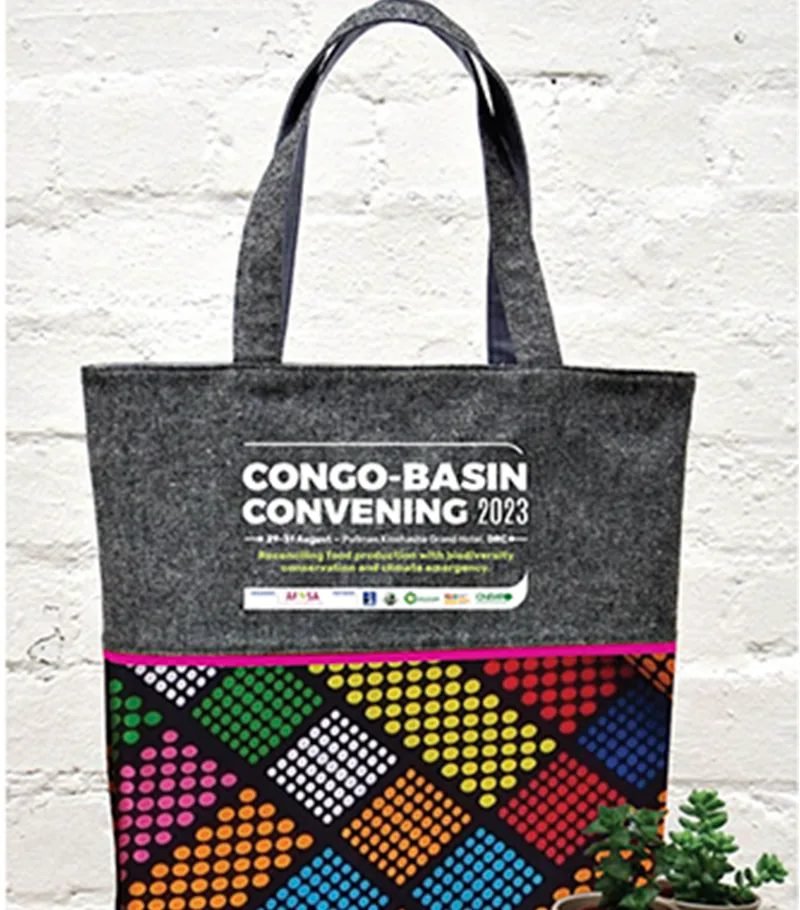 Congo Basin Convening tote bag designed and produced by SketchNet